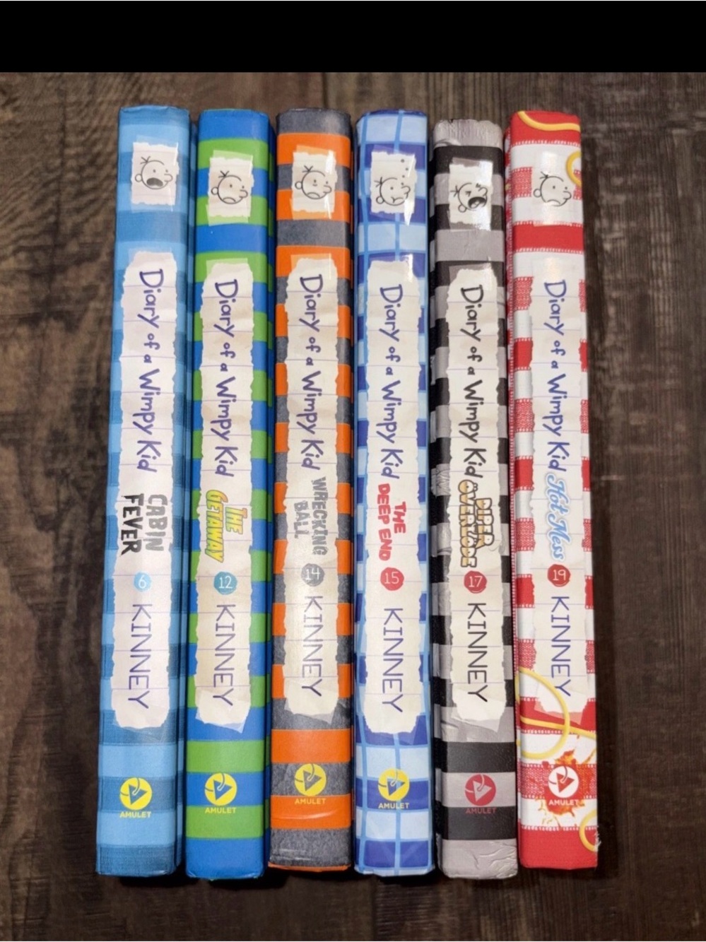 Diary Of A Wimpy Kid Lot Of 6 Books Hard Cover Jeff Kinney
